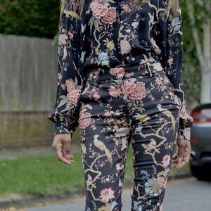 GP & J BAKER x H&M Floral Bird Pants | size 6